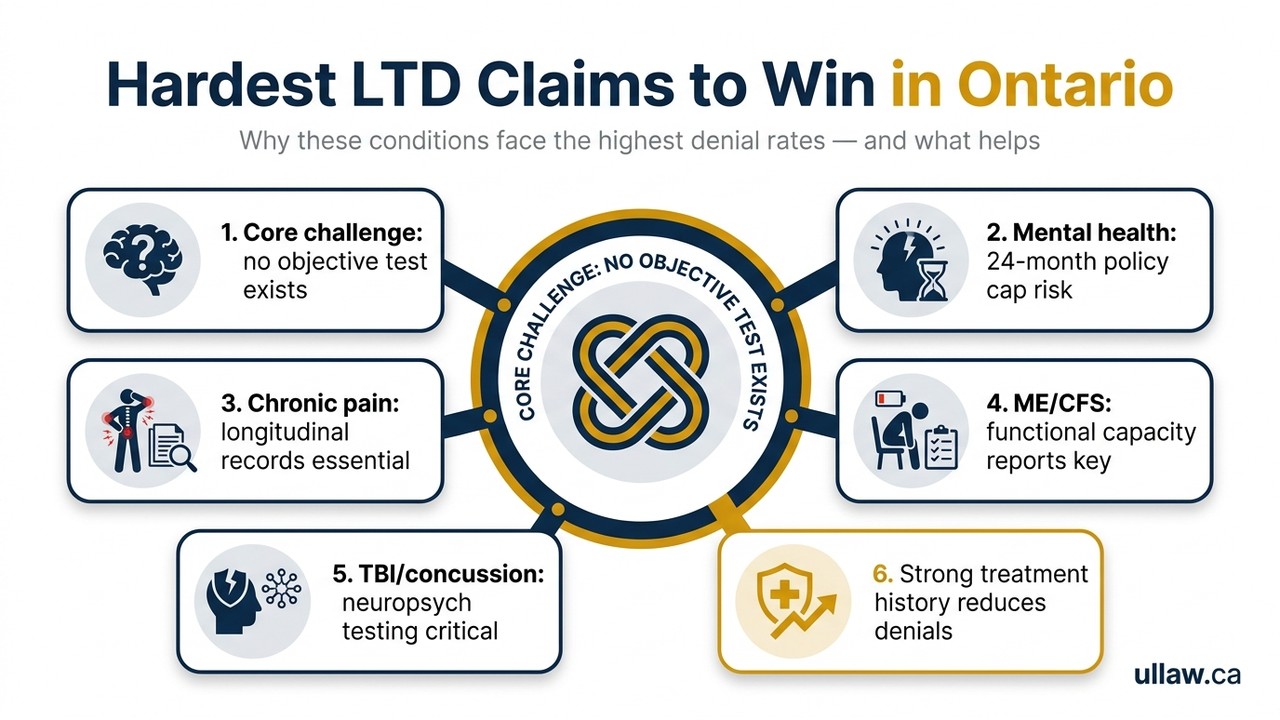 Hardest LTD Claims to Win in Ontario
