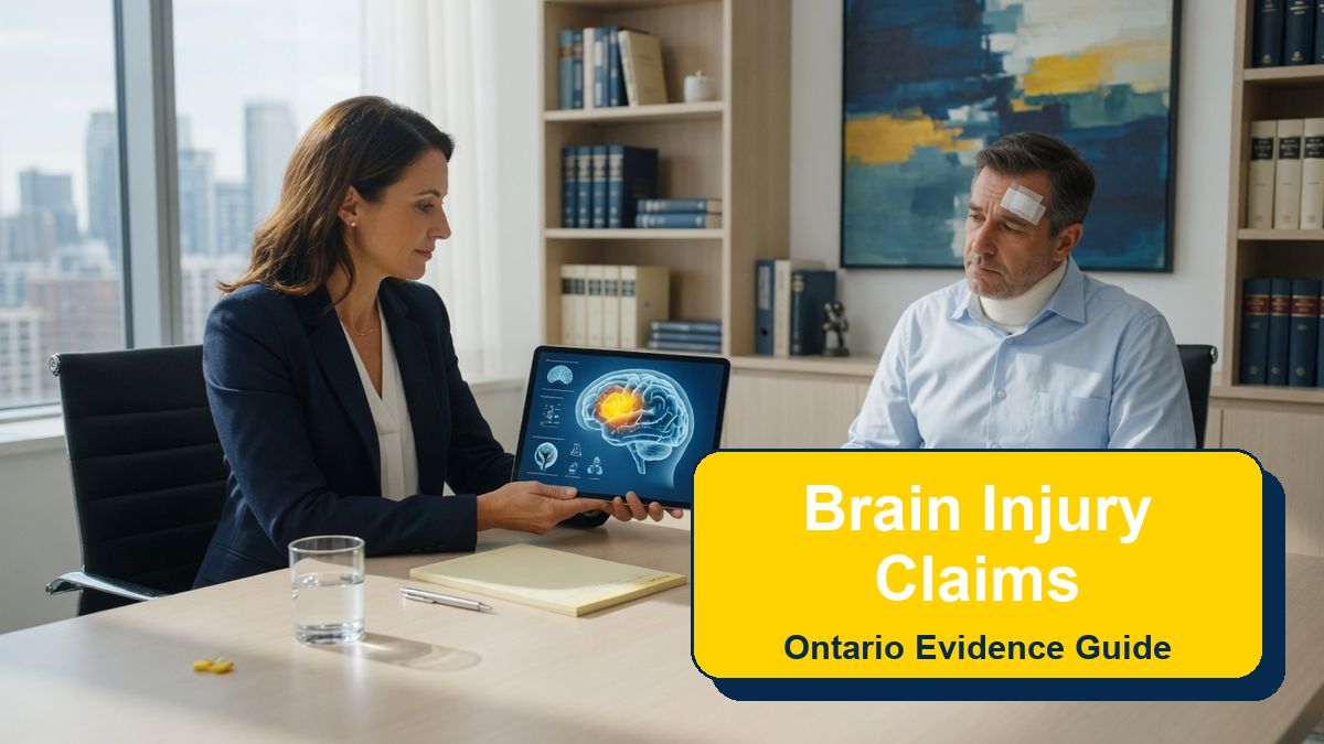 UL Lawyers branded guide image for traumatic brain injury claims in Ontario.